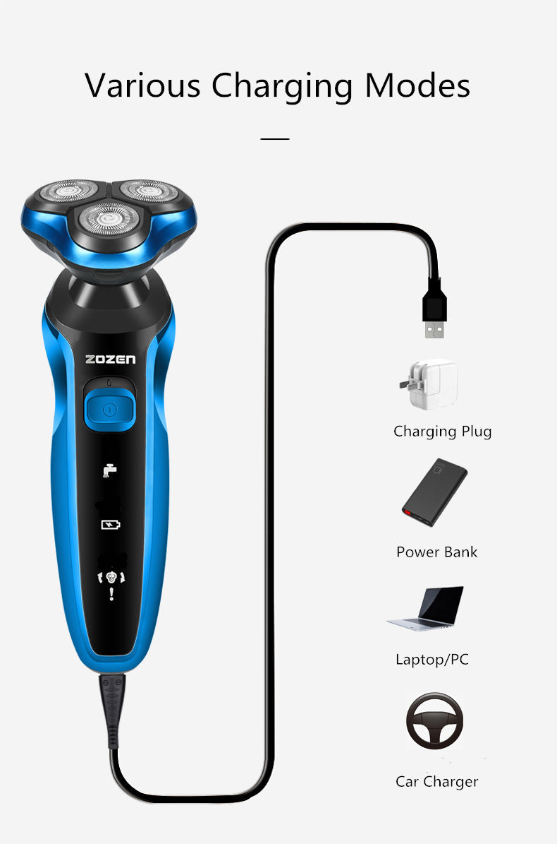 Men Washable Rechargeable Electric Shaver Beard Machine