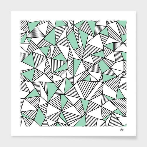 Ab Lines With Mint Blocks Frame