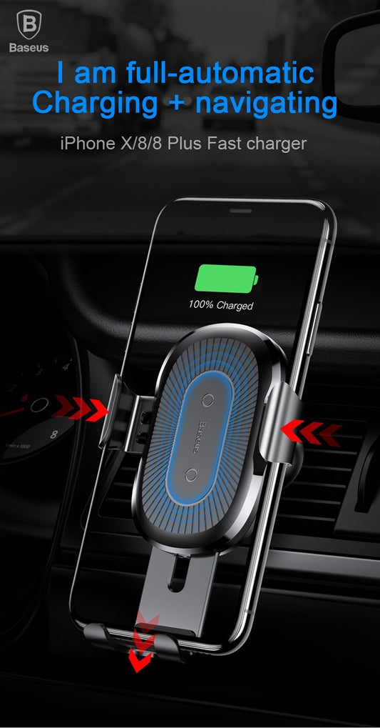 2-IN-1 Car Vent Phone Holder & Wireless Charger