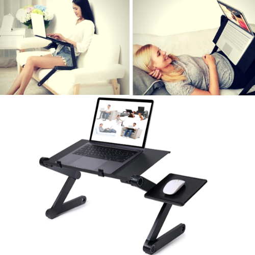 Ergonomic Adjustable Laptop Stand Folding Bed Desk Table