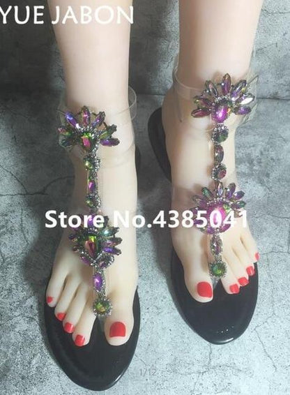 Woman Sandals Women Shoes Rhinestones Gladiator Flat Sandals