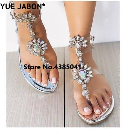 Woman Sandals Women Shoes Rhinestones Gladiator Flat Sandals