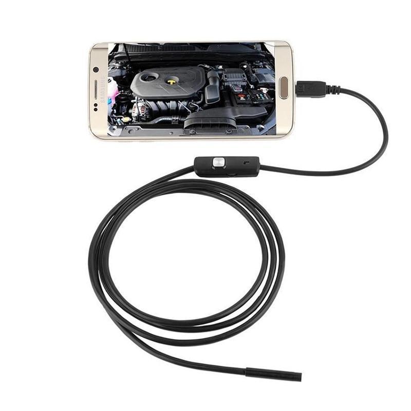 s Endoscope Camera Flexible IP67 2M 1M 5.5mm 7mm Waterproof Inspection Borescope Camera for Android PC Notebook 6LEDs Adjustable