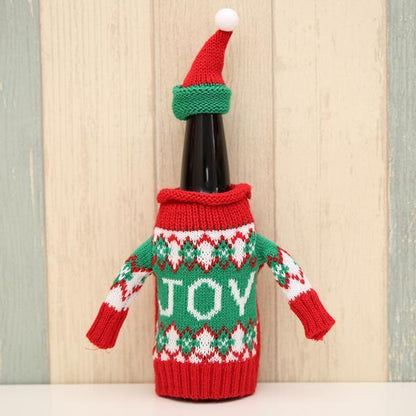 Knitted Christmas Bottle Set