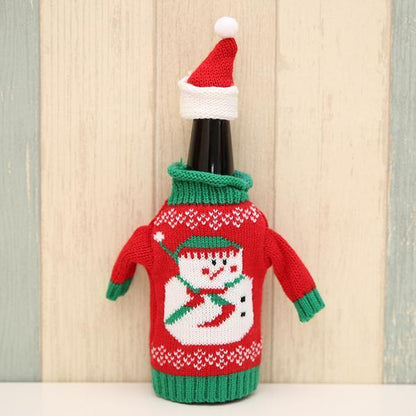 Knitted Christmas Bottle Set