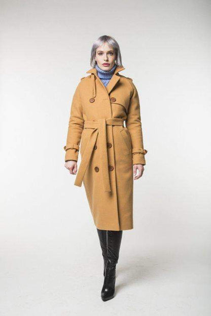 Camel trench coat / Spring - autumn / Women's coat / Collection 2018 by REVALU