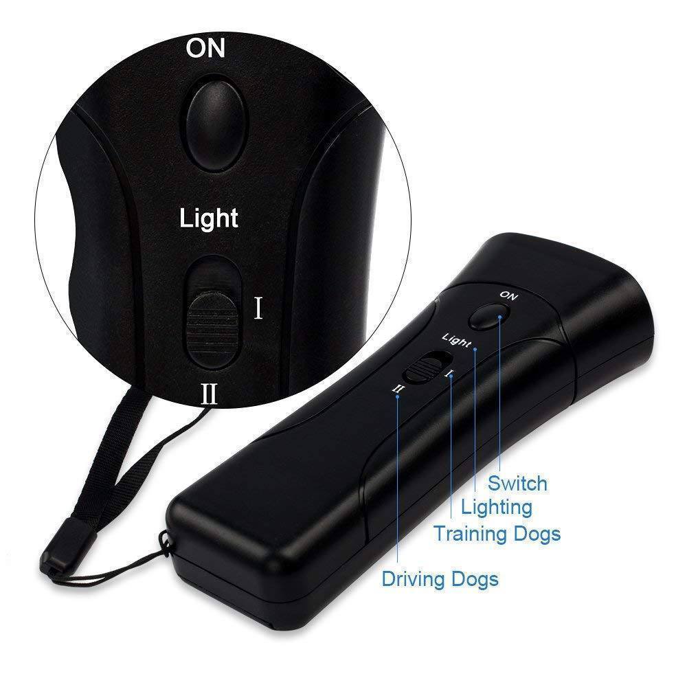 Ultrasonic Dog Chaser LED Pet Training Device