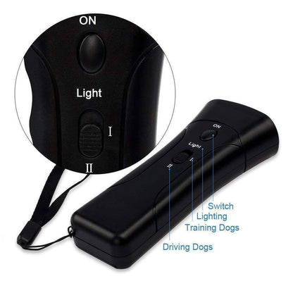 Ultrasonic Dog Chaser LED Pet Training Device