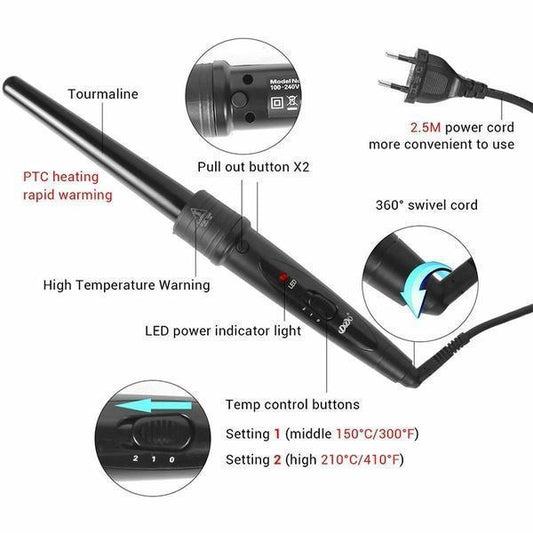 6-in-1 Curling Wands Set