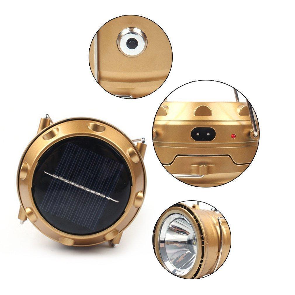 LED Portable Camping Lantern Solar Powered Flashlight