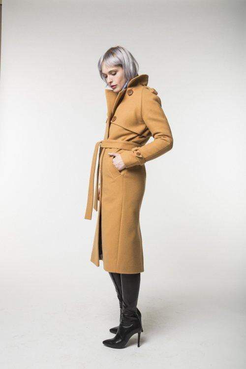 Camel trench coat / Spring - autumn / Women's coat / Collection 2018 by REVALU