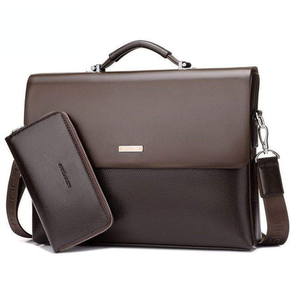 New Business Mens Leather Briefcase