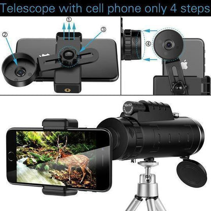 Waterproof 16x52 Hd Monocular Telescope