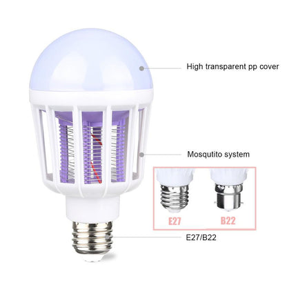 s AC175~220V LED Mosquito Killer Bulb E27/B22 LED Bulb For Home Lighting Bug Zapper Trap Lamp Insect Anti Mosquito Repeller Light