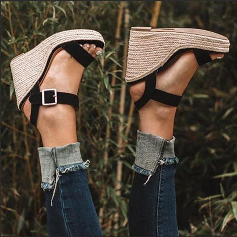 Ultra High Wedges Heel Sandals Fashion Open Toe Platform Elevator Women Sandals