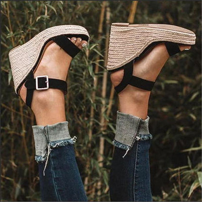 Ultra High Wedges Heel Sandals Fashion Open Toe Platform Elevator Women Sandals