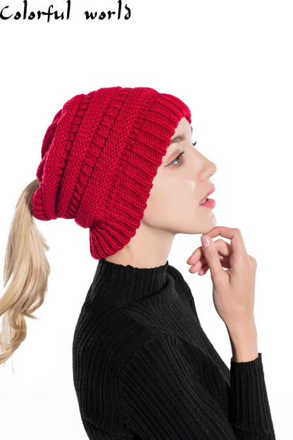 Soft Knit Beanie That's PERFECT for Ponytails & Buns