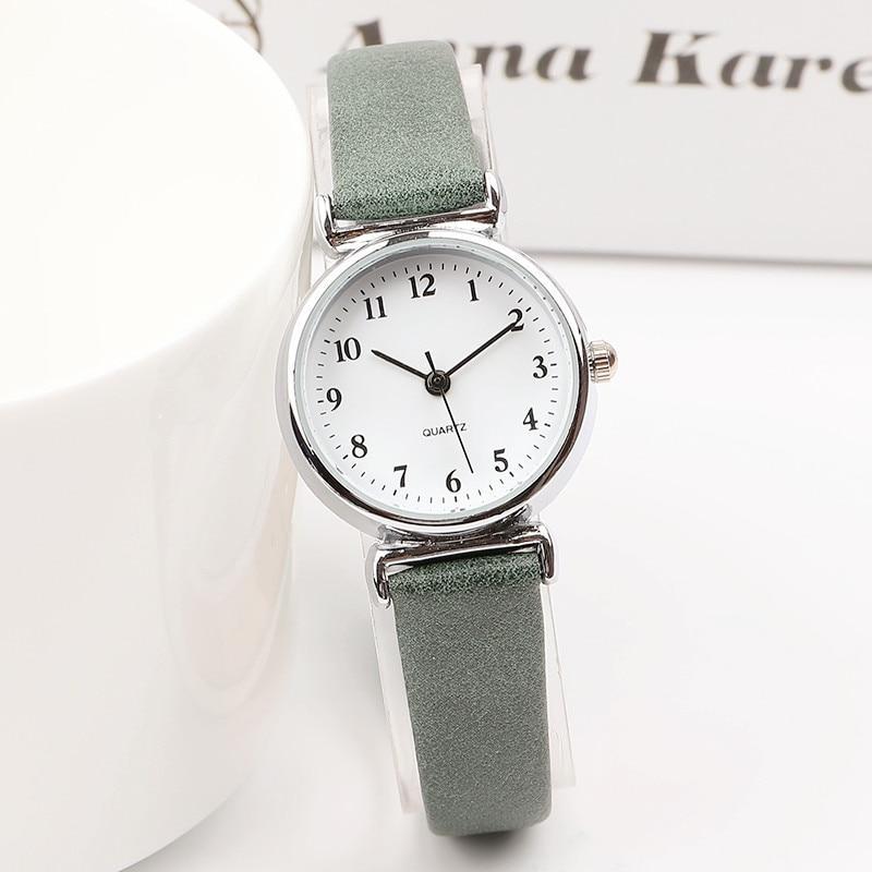 Exquisite small simple women dress watches retro leather female clock Top  brand women's fashion mini design wristwatches clock