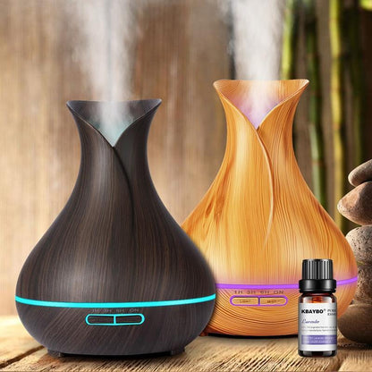 400mL Essential Oil Diffuser and Humidifier w/ Mood LED Lights