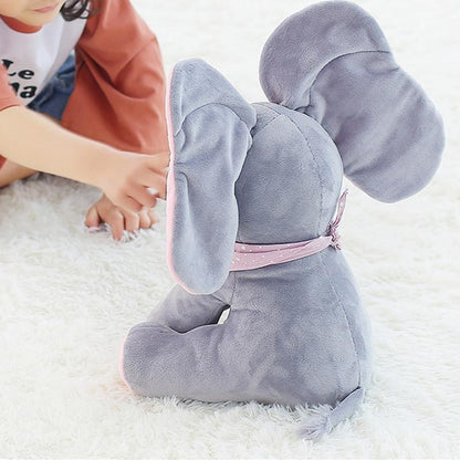 Singing Peek A Boo Elephant Flappy Ear Plush Interactive Kids Toy