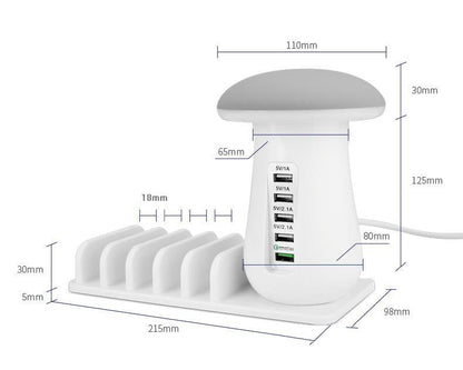 Multi-Port Fast Charging Dock & Lamp