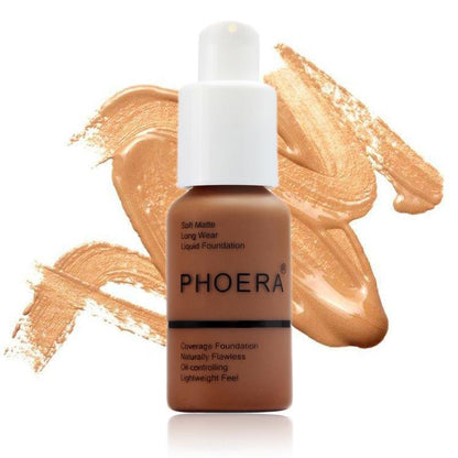 PHOERA Foundation Soft Matte Full Coverage Liquid Face Makeup Cream