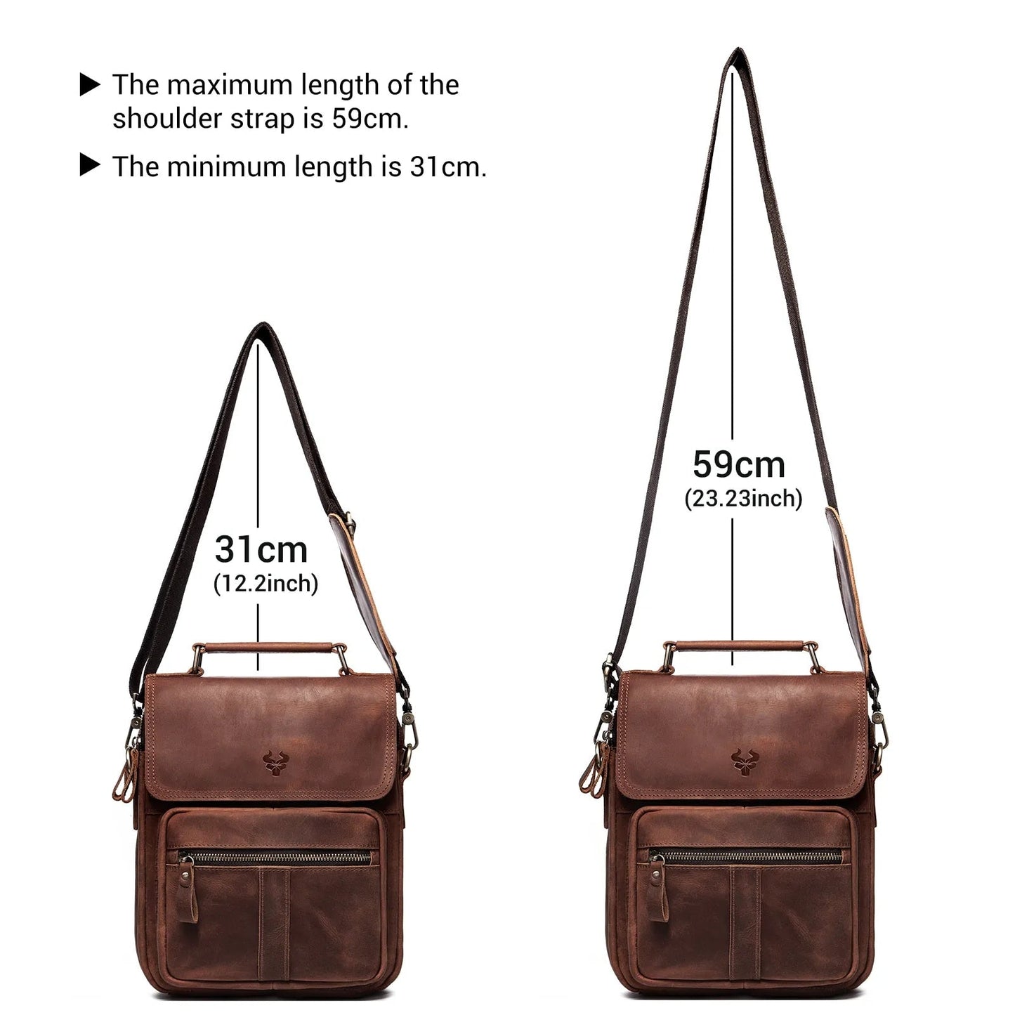 2018 Men's Genuine Leather Messenger Handbags