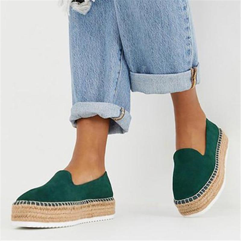 New Faux Suede Espadrilles Shoes  Casual Loafers