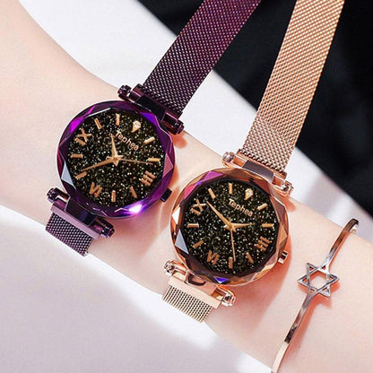 Luxury Women Watches Magnetic Starry Sky Female Clock Quartz Wristwatch Fashion Ladies Wrist Watch