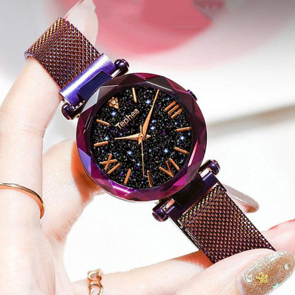 Luxury Women Watches Magnetic Starry Sky Female Clock Quartz Wristwatch Fashion Ladies Wrist Watch