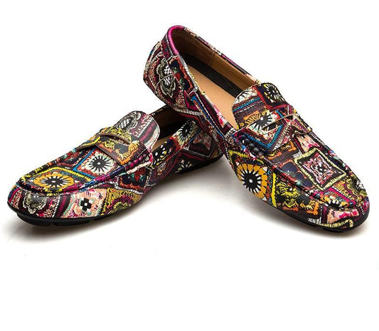 Men Colorful Casual Shoes High Quality Loafers Driving Shoes