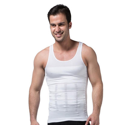 Mens Slimming Body Shaping Stretchy Shaper Corset Underwear Magic Vest