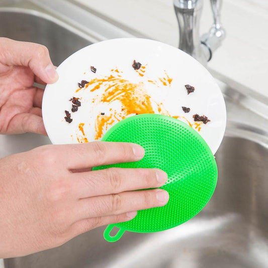 Multifunction Silicone Dish Bowl Scouring Pad Magic Wash Brushes Kitchen Pot Cleaning Washing Tool Kitchen Cleaning Brush