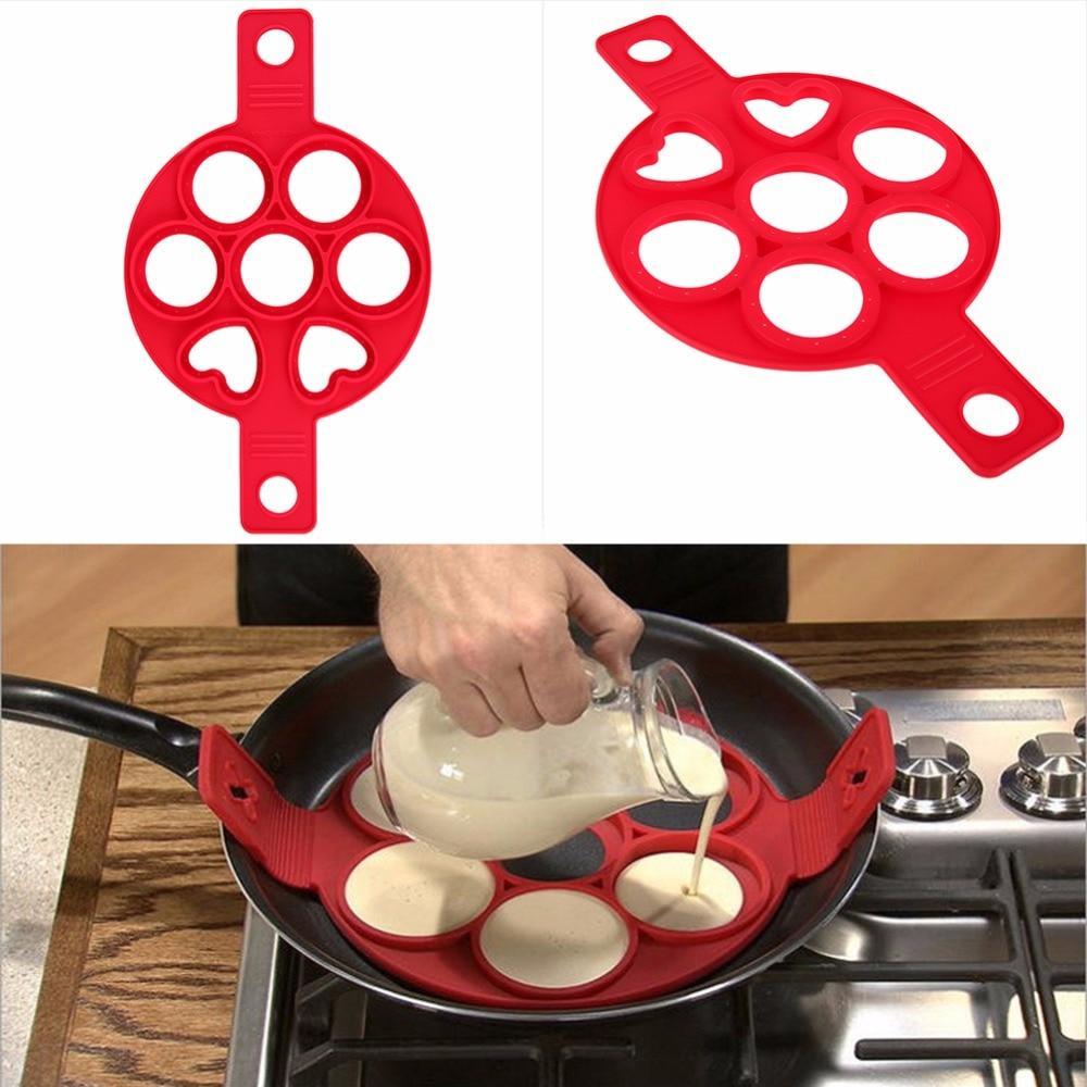 Pancake Maker Nonstick Cooking Tool Round Heart Pancake Maker Egg Cooker Pan Flip Eggs Mold Kitchen Baking Accessories