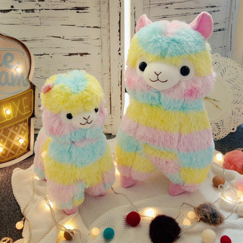 Llama Plush Toy Rainbow Alpaca Soft Cuddly Cotton Animal Christmas Gift