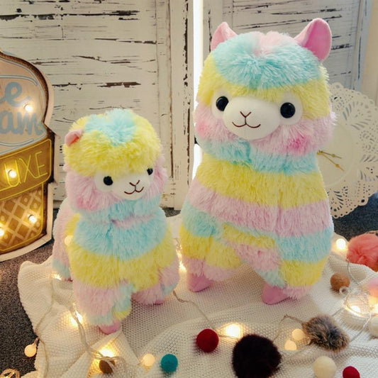 Llama Plush Toy Rainbow Alpaca Soft Cuddly Cotton Animal Christmas Gift