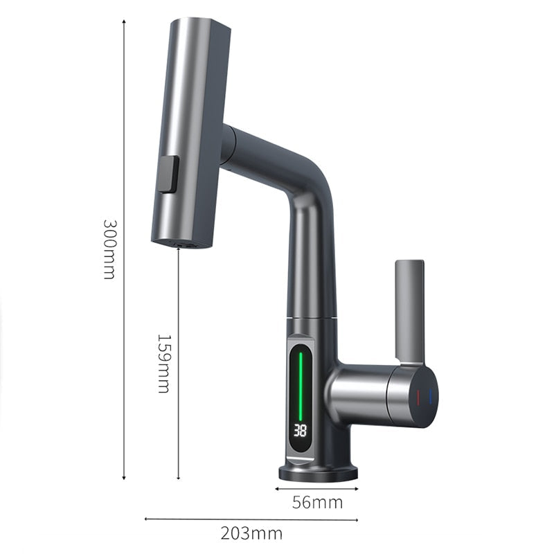 Digital Temperature Display Faucet