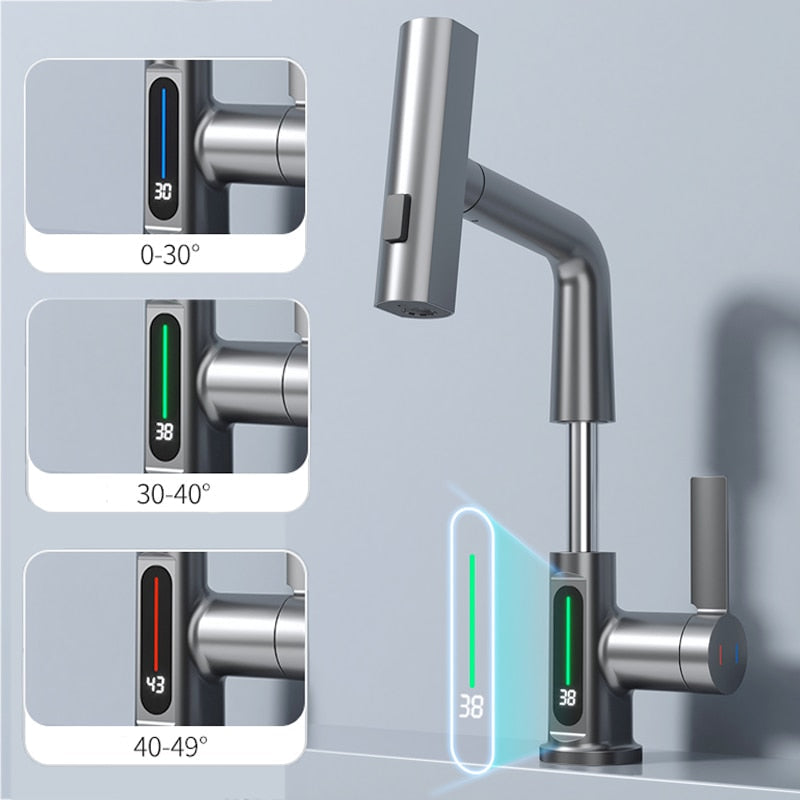 Digital Temperature Display Faucet