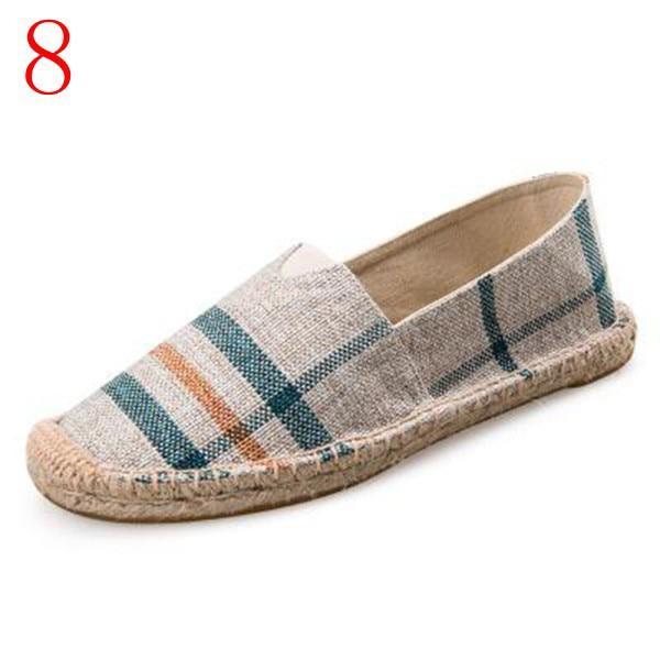 New Arrival Black Retro Vintage Ladies Womens Casual Espadrilles Shoes