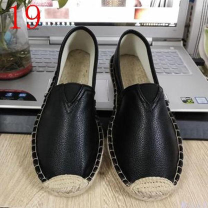 New Arrival Black Retro Vintage Ladies Womens Casual Espadrilles Shoes