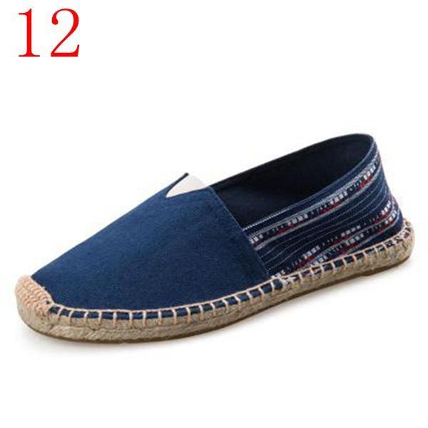 New Arrival Black Retro Vintage Ladies Womens Casual Espadrilles Shoes