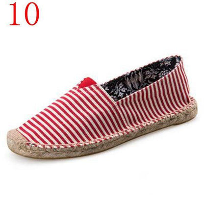 New Arrival Black Retro Vintage Ladies Womens Casual Espadrilles Shoes