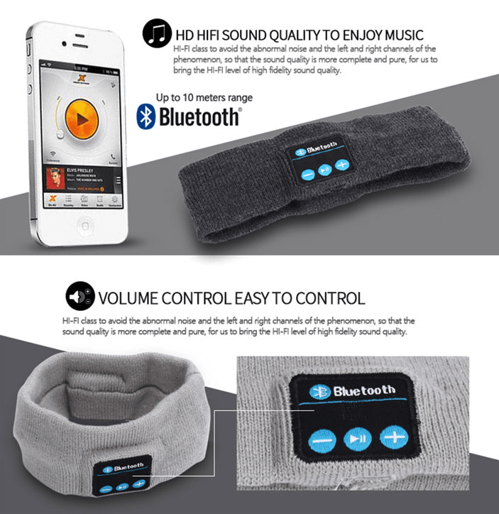 Bluetooth Headband with Bluetooth Microphone and Earpiece