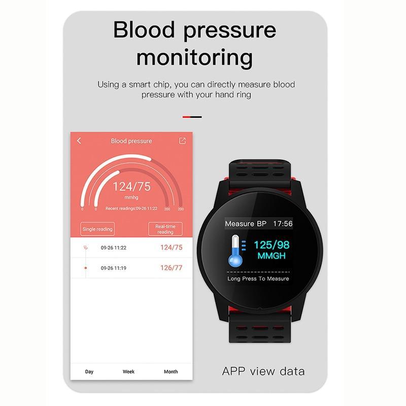 Sport Smart Watch Men Women Blood Pressure Waterproof Activity Fitness tracker Heart Rate Monitor Smartwatch GPS Android ios