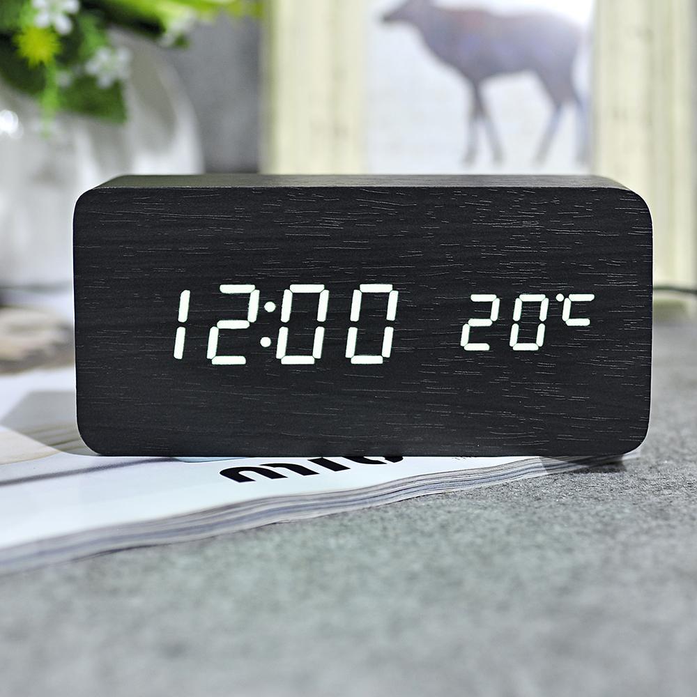 Wooden LED Alarm Clock