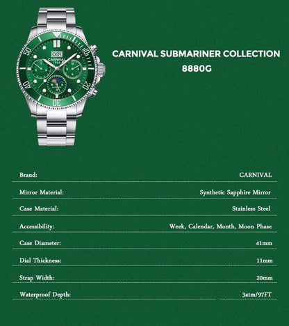 Mechanical Men Top Luxury Brand Carnival Watch