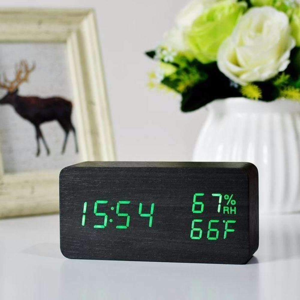 LED Wooden Alarm Clock - Wooden Time For Your Morning