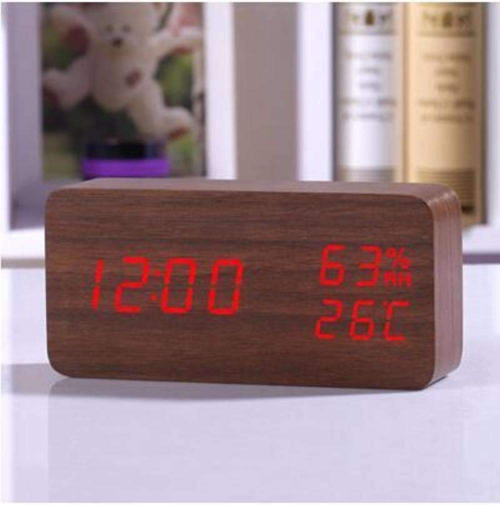 LED Wooden Alarm Clock - Wooden Time For Your Morning