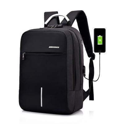 3-pin Lock Anti Theft USB Backpack