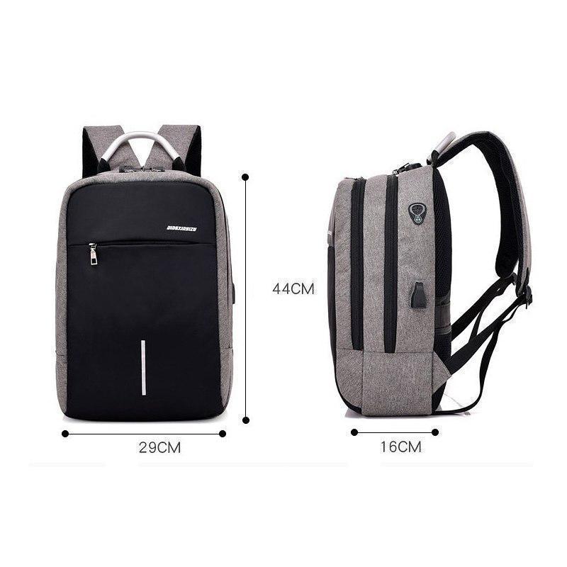3-pin Lock Anti Theft USB Backpack